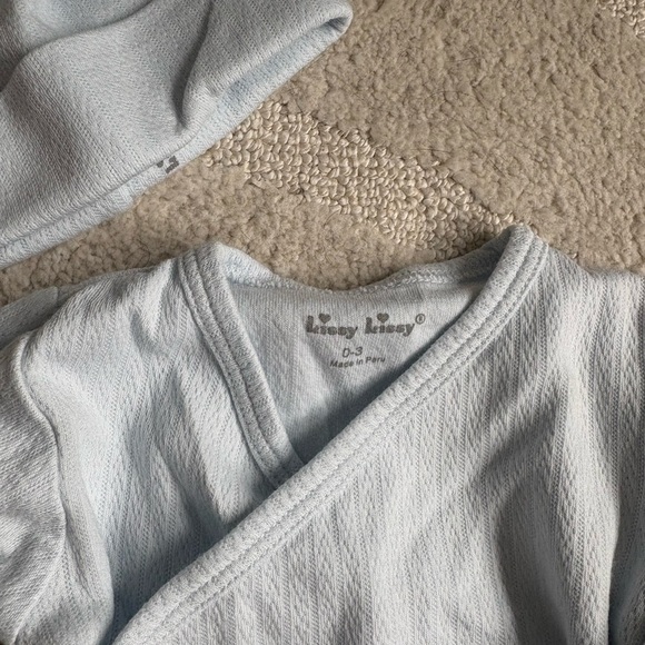 Kissy kissy pointelle Baby Blue Outfit Set - Picture 2 of 2